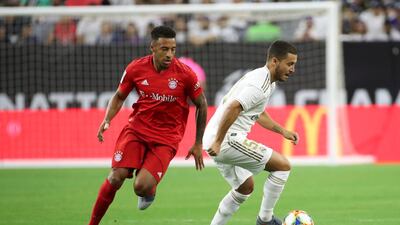 Hazard turns with the ball at his feet. Reuters