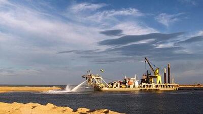 Construction at EBX Group’s Acu Superport in Brazil. Mubadala topped the M&A rankings with a $2bn investment in Centennial Asset Brazilian Equity Fund, also owned by EBX. Ricardo Moraes / Reuters