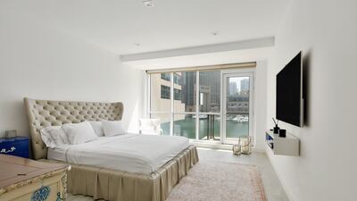 One of three spacious bedrooms with water views.