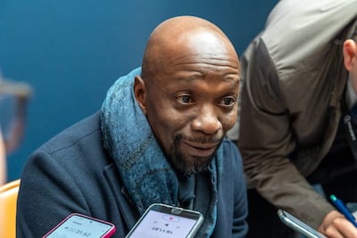 Former Chelsea and France midfielder Claude Makelele attends a media interview ahead of the 2023 Laureus World Sport Awards Paris at Salles des Tirages. Getty Images