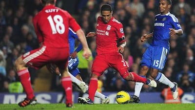 Glen Johnson scored a superb goal to win the game for Liverpool late on against Chelsea.