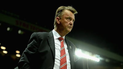 Manchester United manager Louis van Gaal shown during his team's League Cup win over Ipswich Town on Wednesday night. Gareth Copley / Getty Images / September 23, 2015