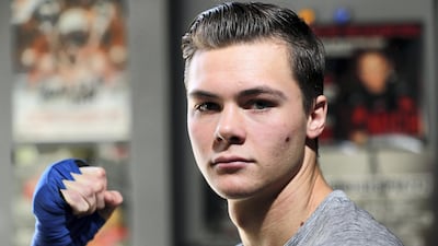 Up-and-coming British boxer Hopey Price during training at the Real Boxing Only Gym in Dubai. All pictures Chris Whiteoak / The National