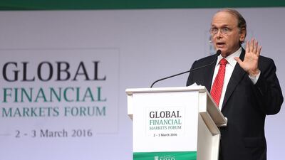 Daniel Yergin spoke on 'Oil, Power and Money: The Age of Energy Insecurity' on day two of the Global Financial Markets Forum hosted by NBAD at Emirates Palace on in Abu Dhabi. Delores Johnson / The National