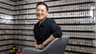 Dubai businessman Warren Chang and his impressive Lego minifigure collection. Photos: Antonie Robertson / The National