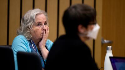 Romance writer Nancy Crampton Brophy appears in court in Portland, Oregon. AP
