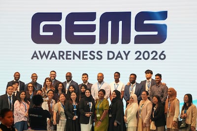 New teachers were given a warm welcome at the annual Gems Awareness Day. Pawan Singh for The National