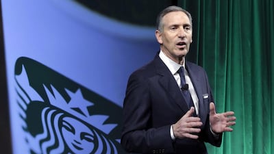 Starbucks chairman and chief executive Howard Schultz. Starbucks says it will hire 10,000 refugees over the next five years. Richard Drew / AP Photo
