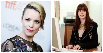 Anne Hathaway (right) was not the first choice for her role in 'The Devil Wears Prada', Rachel McAdams was. AP, Twentieth Century Fox