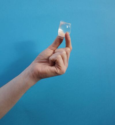 Ooho! edible water bottle, developed by Skipping Rocks Lab. Courtesy Skipping Rocks Lab