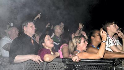 Thousands turned out for the Calvin Harris concert at the du Arena. Reem Mohammed / The National