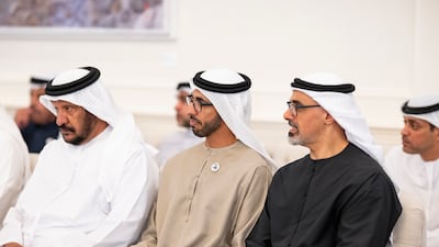 Sheikh Khaled bin Mohamed, Crown Prince of Abu Dhabi, Sheikh Shakhboot and Sheikh Saeed bin Mohamed