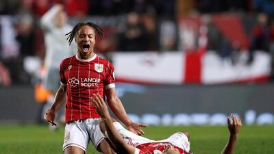 Bobby Reid and Korey Smith celebrate at the final whistle. David Klein / Reuters