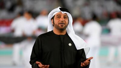 Eida Al Menhali peforms during the opening ceremony. AFP