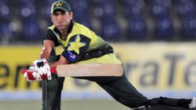 Younis Khan on his way to an unbeaten 123 to upset India.