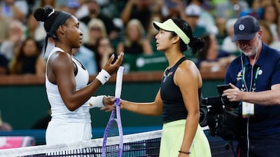 Coco Gauff, left, is a big fan of Alexandra Eala. EPA