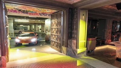 Entry is via the Five Palm Jumeirah hotel's basement car park. Antonie Robertson / The National