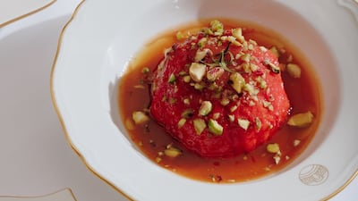 Burrata is a dish best served cold – with a tomato twist. Photo: Rialto