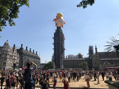 Trump blimp protest in London, July 13, 2018. Gareth Browne / The National