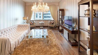 The four-bedroom penthouse in Le Reve, Dubai Marina. Courtesy Knight Frank