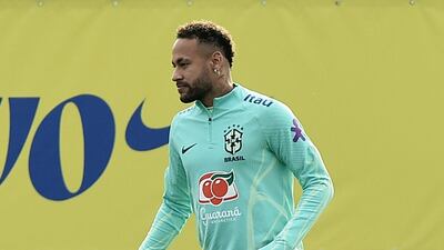 Brazil's Neymar during training. Reuters