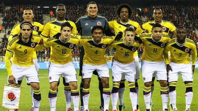 Colombia team photo taken during an international friendly on November 14, 2013. Thierry Roge /EPA