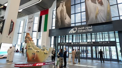 View of the Etihad Rail Al Yalayis (Dubai) Station in Dubai. Pawan Singh for The National