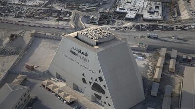 Another view of the test building, whose roof reflects the design of the museum's dome. Silvia Razgova / The National
