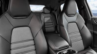 To cater for the tapered roof, its rear seats have been lowered by 30mm compared to Cayenne. Courtesy Porsche AG