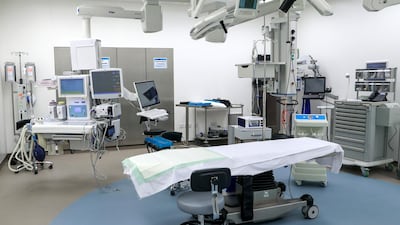 An operation room at Shakhbout Hospital. The hospital can accommodate up to 2,500 outpatients per day. Victor Besa / The National
