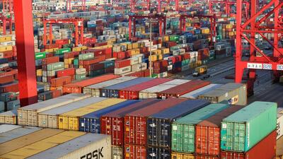 Container boxes at the Yangshan Deep Water Port, part of the Shanghai Free Trade Zone, in Shanghai, China. Aly Song / Reuters