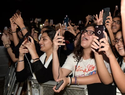Over 10,000 people attended Jeddah World Fest in Jeddah, Saudi Arabia on July 19, 2019. (AP Photo/Khalid Alhaj)