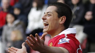 Javier Hernandez scored 13 league goals for Manchester United in 2010/11, his first and best season with the club. Jon Super / AP / February 26, 2011