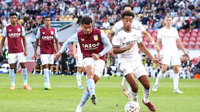 Aston Villa's Philippe Coutinho takes a shot. AAP