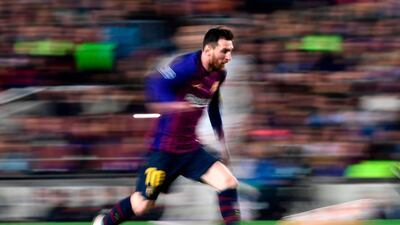 Barcelona's Argentine forward Lionel Messi was at his best against Liverpool in the first leg of their Uefa Champions League semi-final at Camp Nou on Wednesday night as the hosts took a 3-0 lead. Javier Soriano / AFP