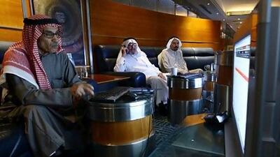 Saudi investors monitor stocks in Riyadh. Daily trading value on the Tadawul has jumped from 8 billion riyals in March to about 10 billion riyals last week. Fahad Shadeed / Reuters