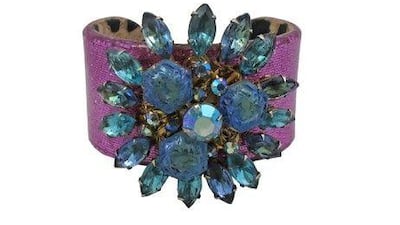 Katherine Alexander pink lamé cuff from Atelier Mayer. Courtesy Atelier Mayer