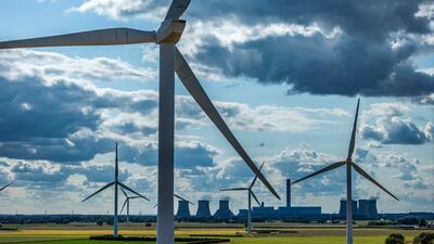 Wind turbines in Selby, England. British Conservative MP and former Cop president Alok Sharma says single objections should not frustrate planning. Getty Images