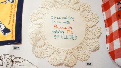 The Tiny Pricks Project, which has an aim of creating 2,020 embroidery pieces by 2020, is close to hitting its goal with over 1,800 submissions. Yvonne Tnt / Courtesy Tiny Pricks Project