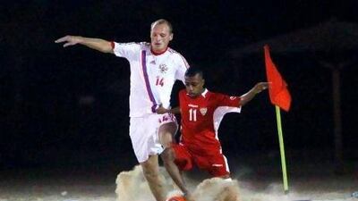 World champions Russia, in white, are among the favourites to win in Dubai while the UAE are one of the most improved side over the years. Jake Badger / The National