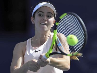Catherine Bellis beat Elise Mertens to set up a meeting with Garbine Muguruza. Kamran Jebreili / AP Photo