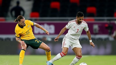 Ali Mabkhout has scored 80 goals in 109 appearances for the UAE. Getty