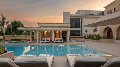 A view of the generously-sized pool. Courtesy Luxhabitat Sotheby's International Realty