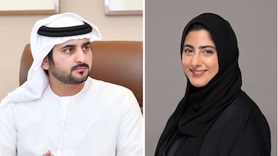 Sheikh Maktoum bin Mohammed and Sheikha Shamma bint Sultan have been included in the 2023 Class of Young Global Leaders. Photo: Abu Dhabi Media office