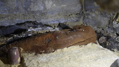 The tomb was found at the depth of five metres, considered to be the largest to be discovered in Alexandria with the height of 185 cm, length 265 cm and width of 165 cm. AFP