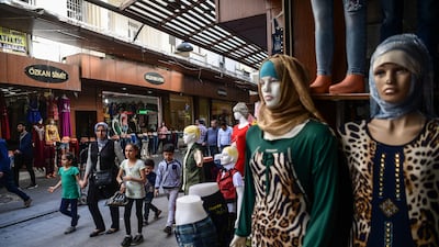 A Syrian and her children in Gaziantep, south-western Turkey, in May 2018. AFP