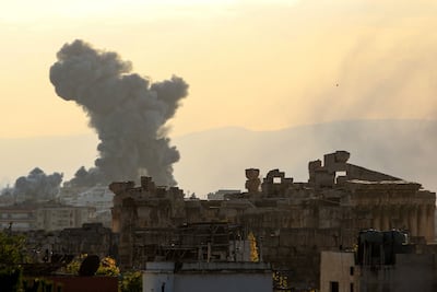 Israel struck the Lebanese city of Baalbek on Thursday. AFP