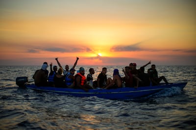 Crossing the Mediterranean Sea by boat is one of the common migration routes to Europe. AP