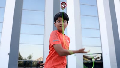 Ayaan Mendon, an 11-year-old Dubai resident who aims to climb the 7,100-metre Lenin Peak in Tajikistan this year. Chris Whiteoak / The National