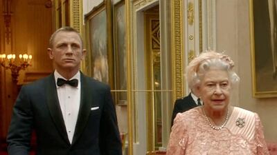 2012: Queen celebrates her diamond jubilee, which included a cameo in the London 2012 Olympics alongside actor Daniel Craig in his guise as James Bond. Getty